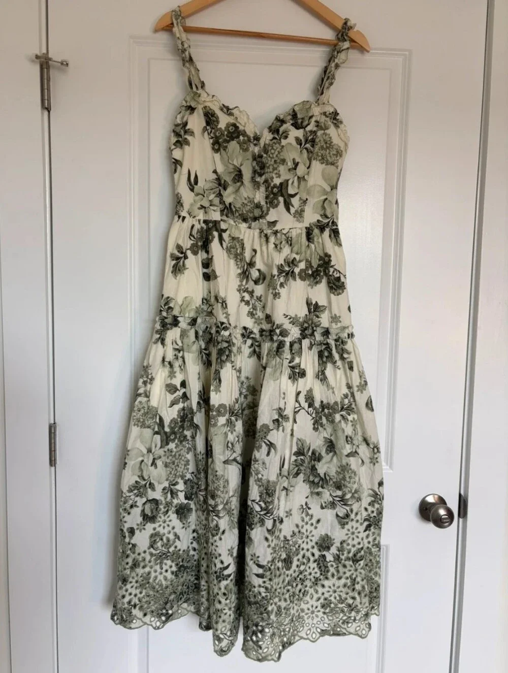 FLAWED! By Anthropologie Sweetheart A-line Midi Dress Size Small - Picture 6 of 10